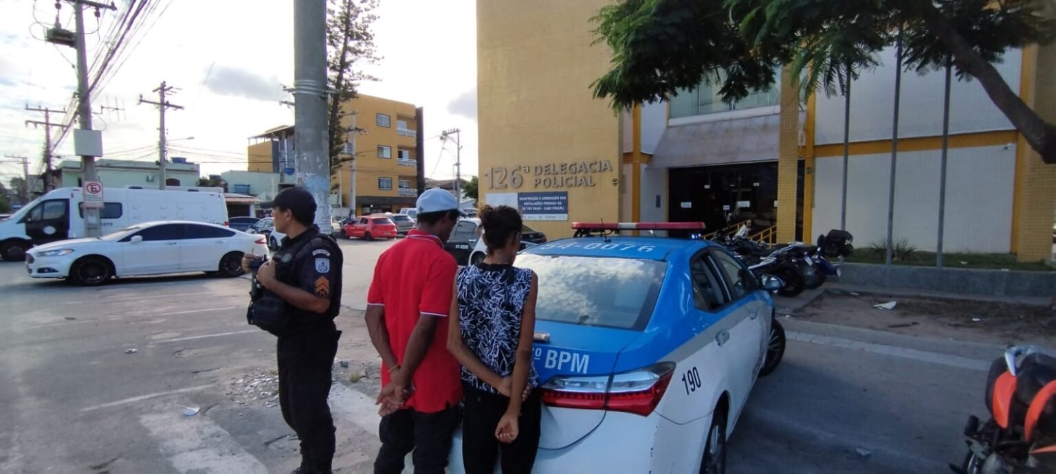 Casal é detido após furtar estrutura de academia no Centro de Cabo Frio