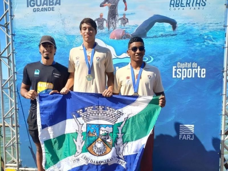 Atletas de Rio das Ostras se destacam em etapa da Copa FARJ de Águas Abertas