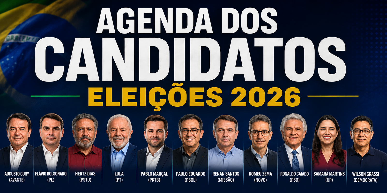 Eleições 2026: candidatos à Presidência cumprem agendas em Brasília, Pará e São Paulo nesta segunda-feira